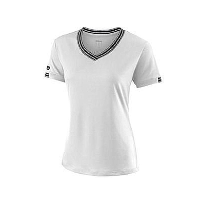 WILSON W TEAM V-NECK T-SHIRT WHITE