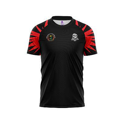ICC WC T20 ROUND NECK TSHIRT STRIPE JERSEY AFGHANISTAN
